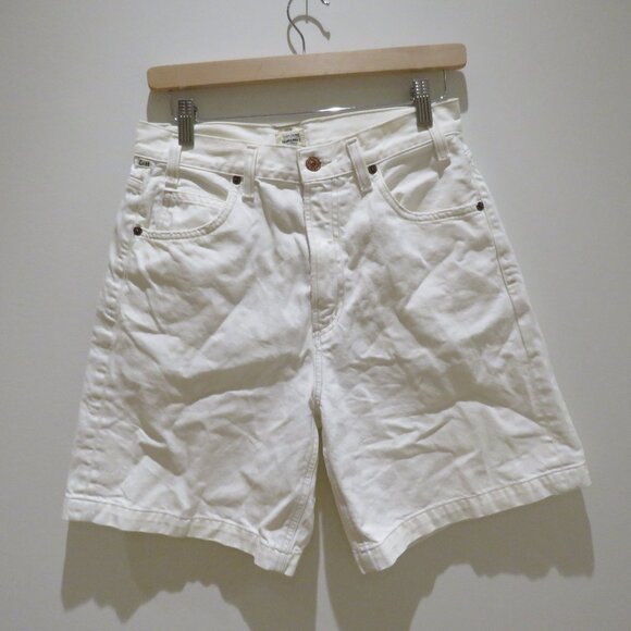CITIZENS OF HUMANITY Rosa Culotte Denim Jean Shorts White Perla Coastal Preppy - Picture 2 of 11